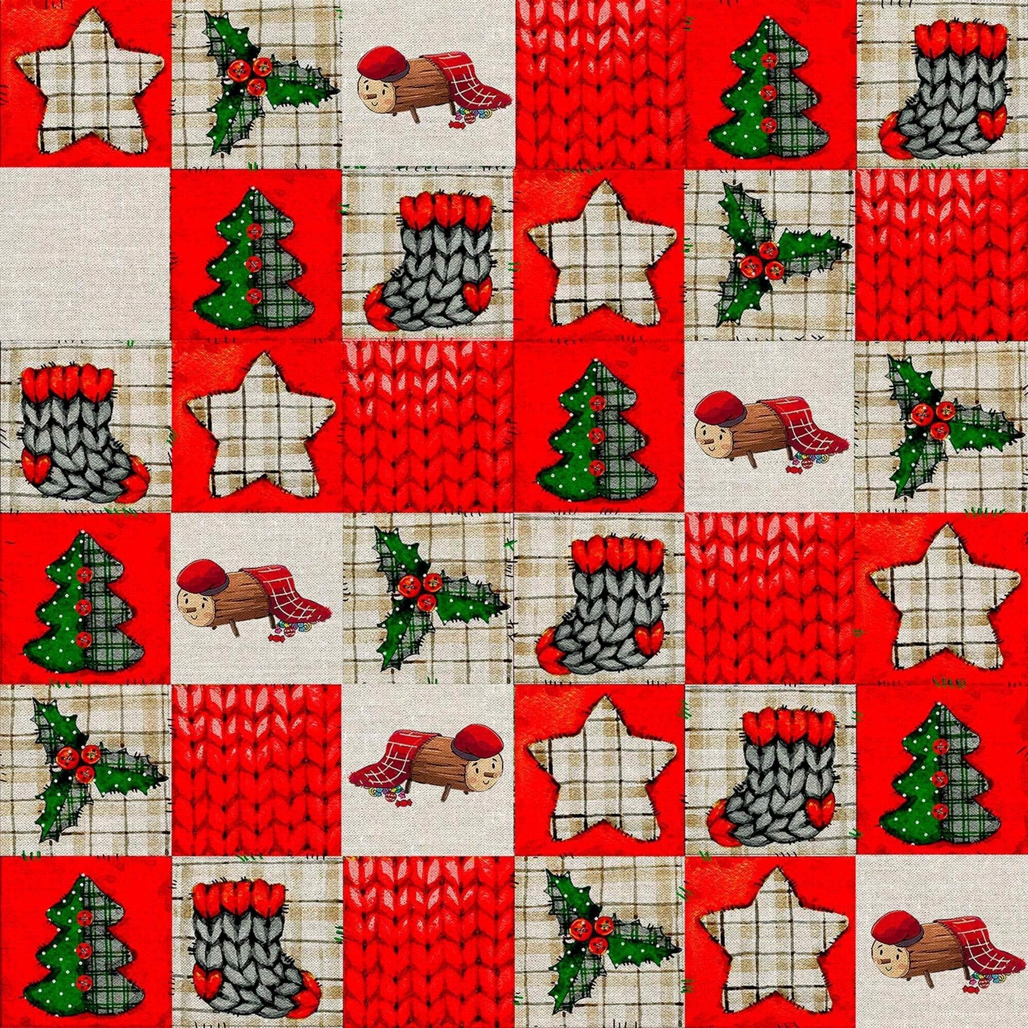 Belum | Weihnachts-Tischdecke, 300 x 140 cm, 100% Baumwolle, harzbeschichtet, schmutzabweisend, Modell Cagatió 1