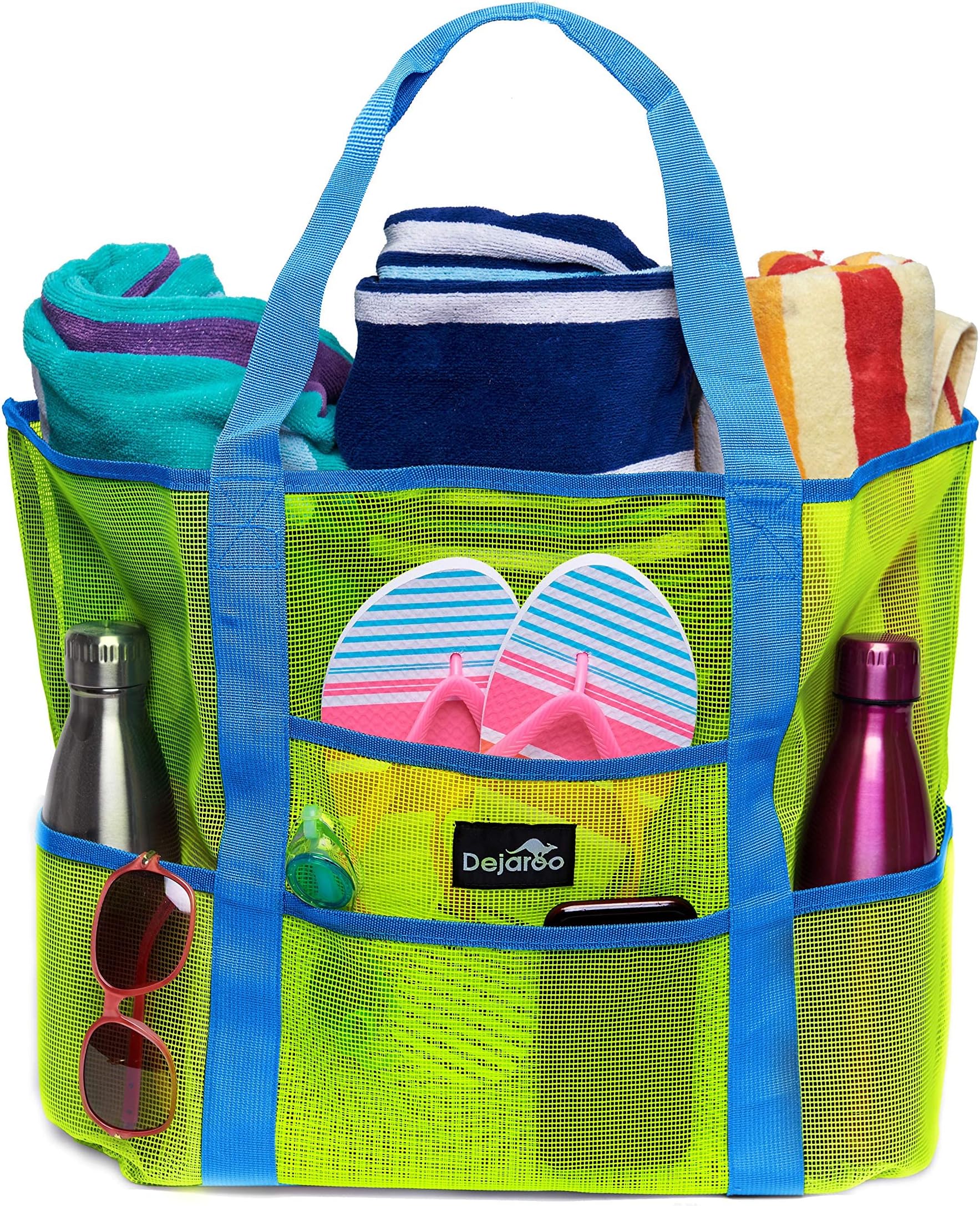 Mesh Sand Free Bag - Strong Lightweight Bag For Beach & Vacation Essentials. Tons of Storage!