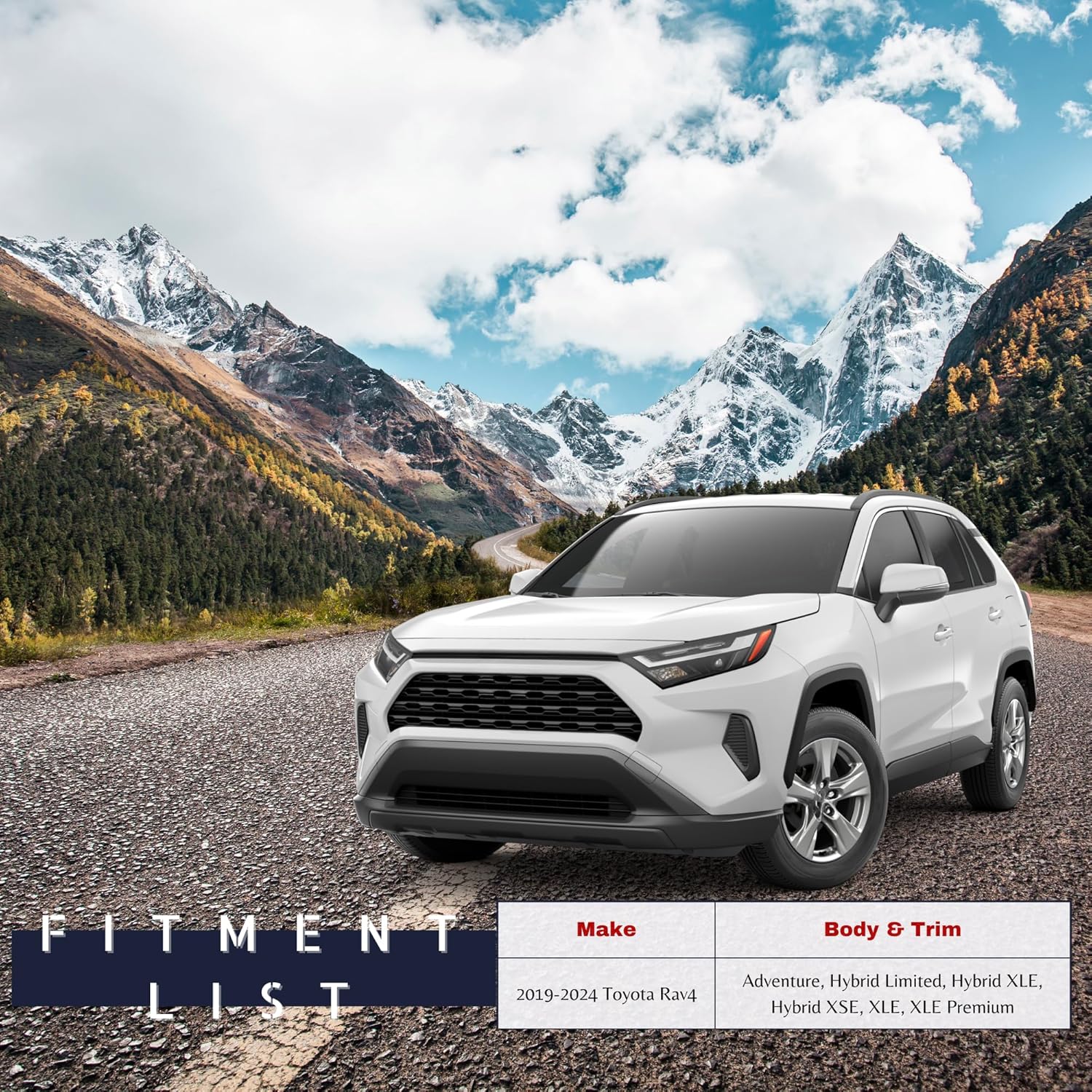 Spieg Driver Side Mirror for 2019-2024 Toyota Rav4 Power Adjustment Heated Blind Spot Monitoring Turn Signal Light White 8 Pins Left TO1320384