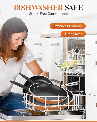 Miniatura 6 de GOTHAM STEEL Juego de 2 sartenes antiadherentes, sartén antiadherente de 5.5 pulgadas, sartén antiadherente de 9 pulgadas, sartén para huevos,