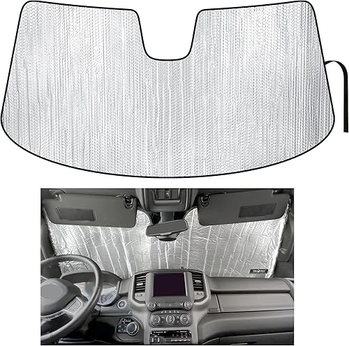 Miniatura 10 de Parasol de 2 fila para asiento trasero de ventana lateral, ajuste personalizado para Dodge RAM 1500 2019 2020 2021 2022 2023 - Crew Cab - Mega Cab -