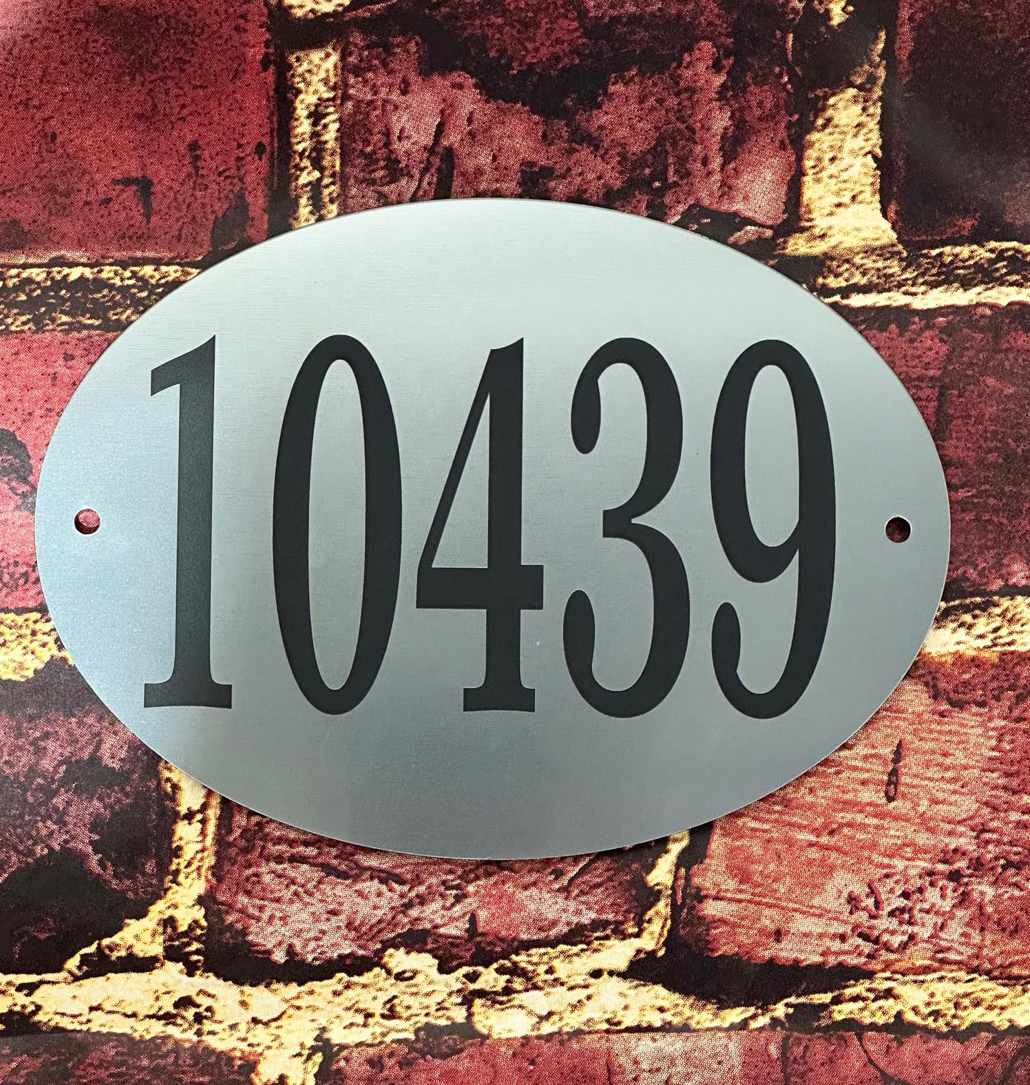 Comfort House Personalized Address Plaque, Small Oval House Number Sign. Made in USA Custom, Economical, and Fast - J0211