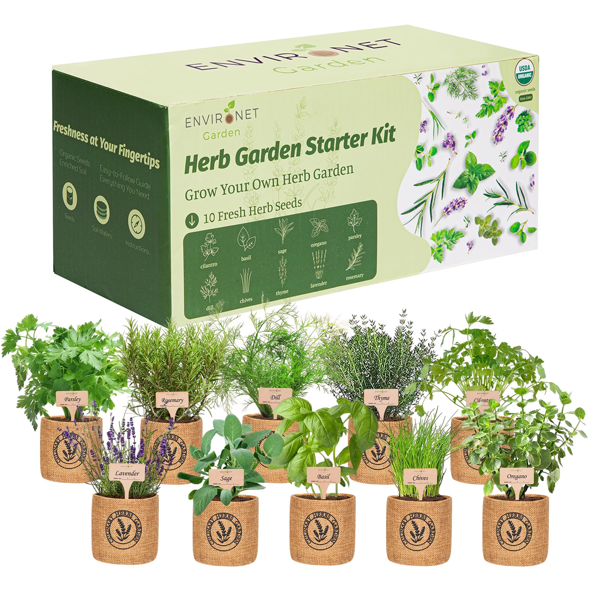 Environet 10 Indoor Herb Garden Kit