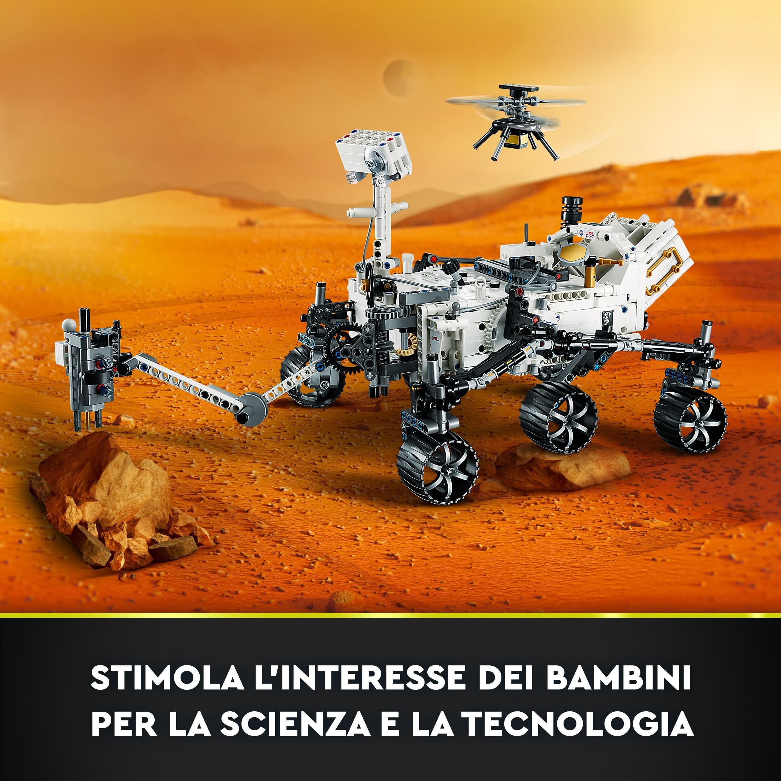 LEGO 42158 Technic NASA Mars Rover Perseverance, Set Spaziale con Esperienza App AR, Idea Regalo di Compleanno per Bambini e Bambine dai 10 Anni in su, Modellino da Costruire di Gioco Scientifico