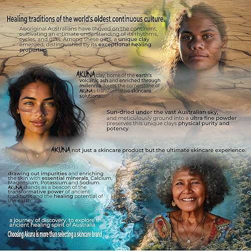 Miniatura 9 de AKUNA Arcilla curativa australiana antigua, polvo de arcilla de bentonita de calcio, cuidado facial esencial para desintoxicación, rejuvenecimiento,