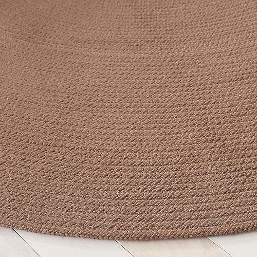 Miniatura 5 de Safavieh Braided Collection BRD402C - Alfombra redonda de 7 x 7 pies hecha a mano estilo rústico