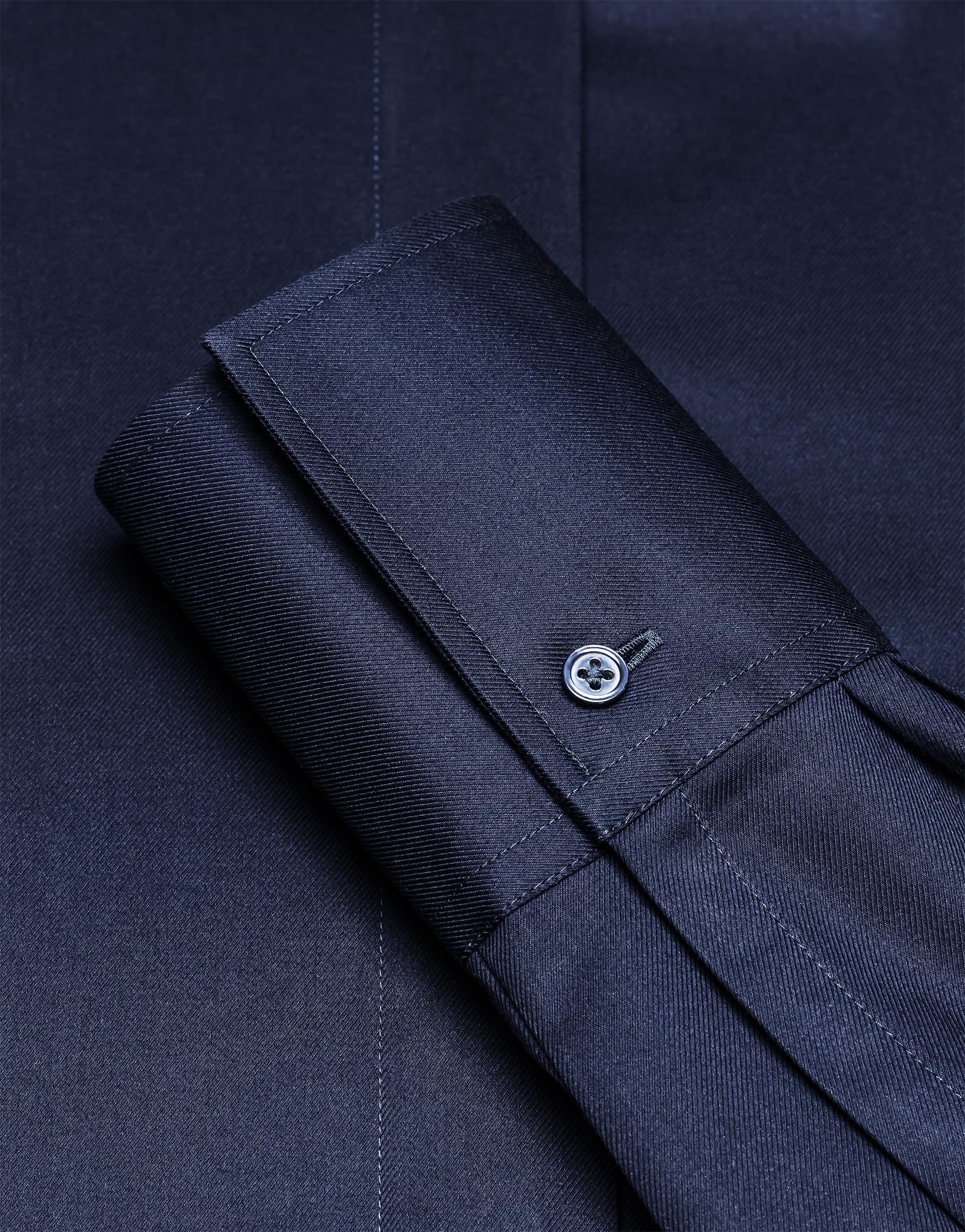 Vincenzo Boretti Camisa de Mujer, Corte Ligeramente más angosto, 100% algodón, Manga-Larga, Cuello cáliz, Lisa, fácil de Planchar, Elegante y clásica