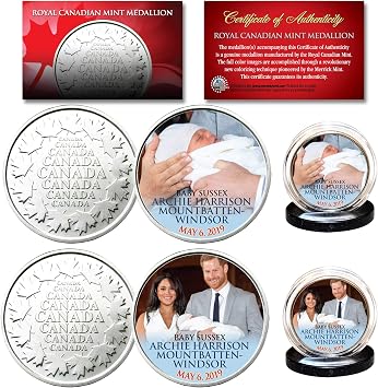 Royal Baby Sussex Archie Prince Harry & Meghan Markle RCM Canada 2-Coin Set