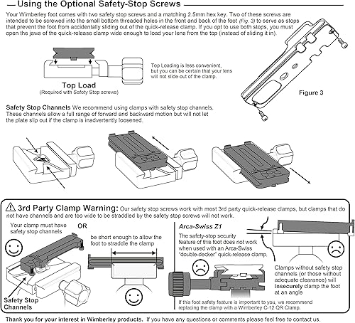 Miniatura 9 de Wimberley AP-501 Pie de lente de repuesto para Nikon Z S-line 70-200 f2.8, 100-400 f4.5-5.6, 400 f4.5 - Estilo Arca-Swiss - Fabricado en Estados