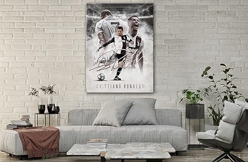 Miniatura 5 de SpiritualHands Cristiano Ronaldo - Lienzo decorativo para pared, diseño de superestrella de fútbol, colorido Ronaldo Soccer Home Room, póster