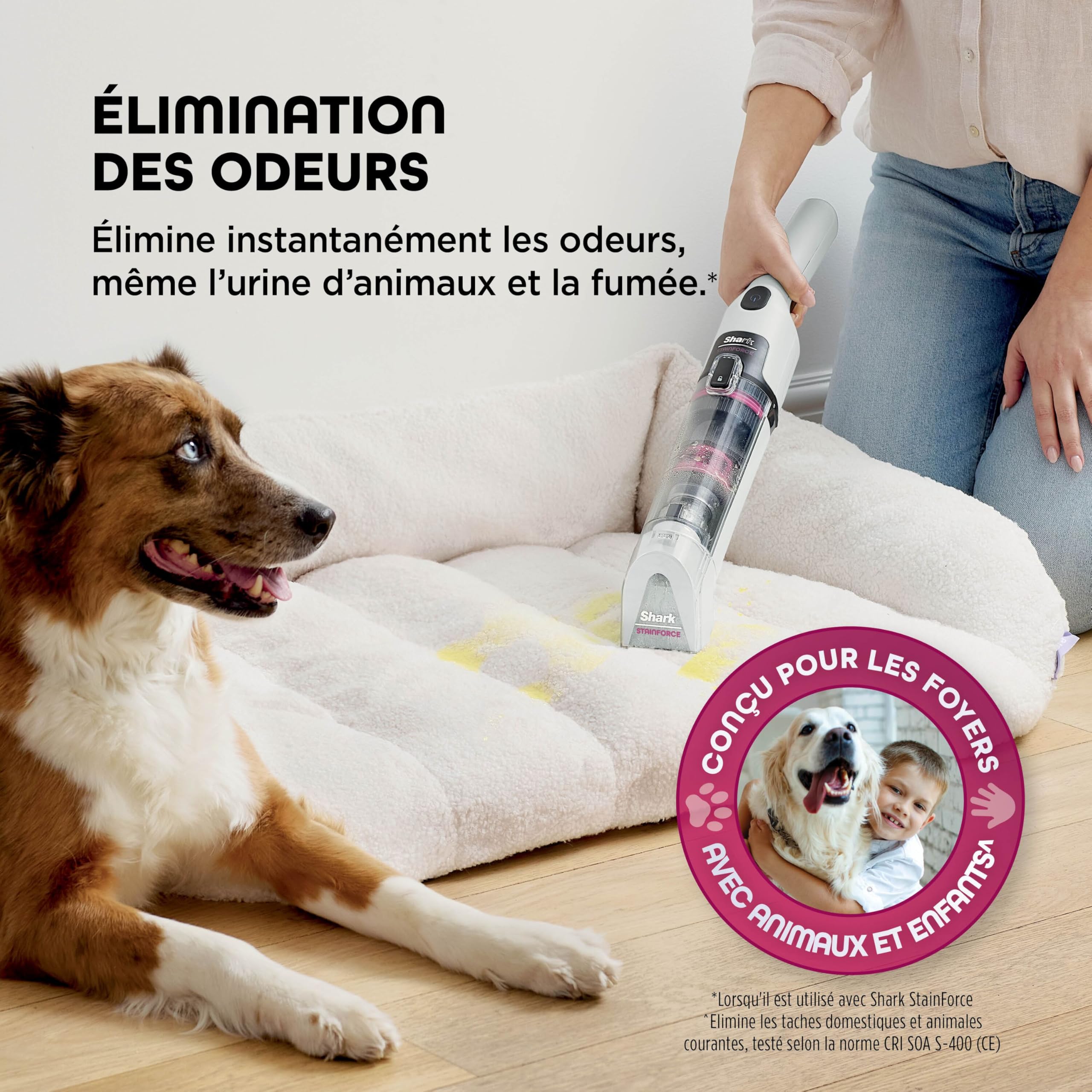 Shark StainForce – Recharge détachante de solution à double formule avec tête de pulvérisation, pour lutter contre les taches tenaces et éliminer instantanément les odeurs, 500 ml, XSKHXCM500SEU