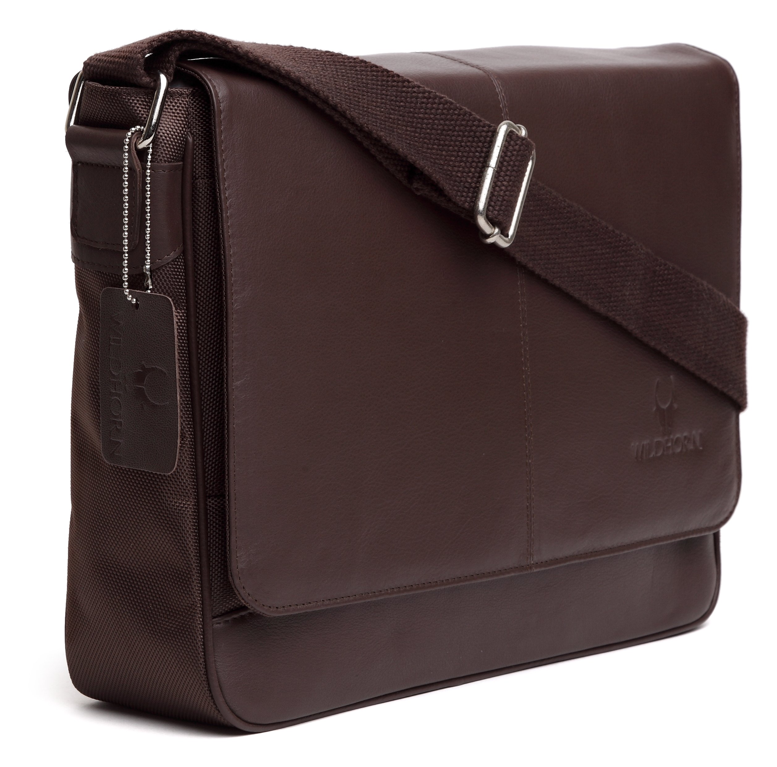 WildHorn Genuine Leather Messenger Bag for Men – Office Bag with Padded Laptop Compartment (Fits up to 13.5” Laptops) – Adjustable Straps & Multiple Compartments – 1-Year Warranty-picture-31