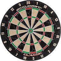 Accudart Classic Sisal Bristle Dartboard - Official 18" Size, Self-Healing, Staple-Free Bullseye for Steel Tip Darts