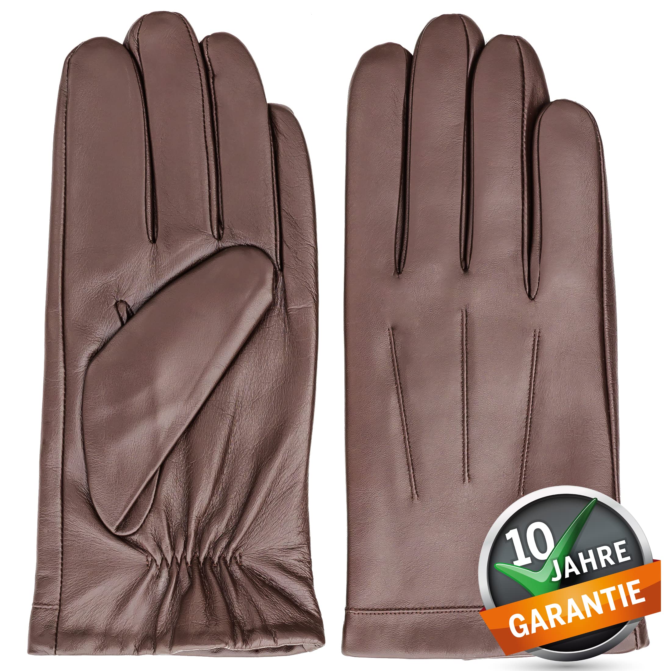 Lederhandschuhe Herren - Luxuriöse Nappaleder Handschuhe gefüttert mit Kaschmir - Leather Gloves Men - Winterhandschuhe Herren aus Leder