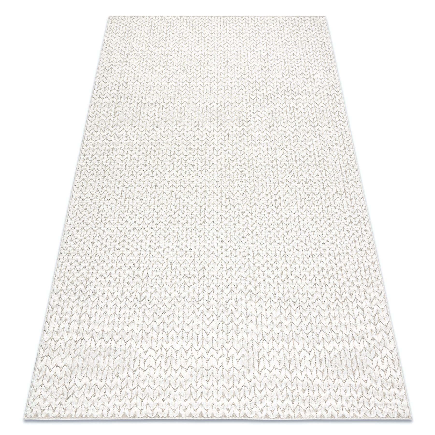 Tapis moderne SISAL 60x110 cm beige à tissage à plat pour chambre