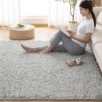 Softime カーペット ラグ ラグマット シャギーラグ 120×160cm 洗える 滑り止め付き オールシーズン 絨毯 地毯 抗菌 防臭 防ダニ ふわっと手 …