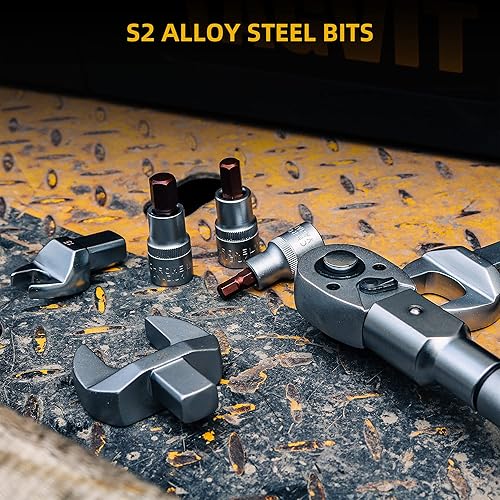 Vista 3 de Juego de llaves dinamométricas intercambiables de extremo abierto de 0.551 in x 0.709 in, acero al cromo vanadio, cabeza de trinquete de 1/2