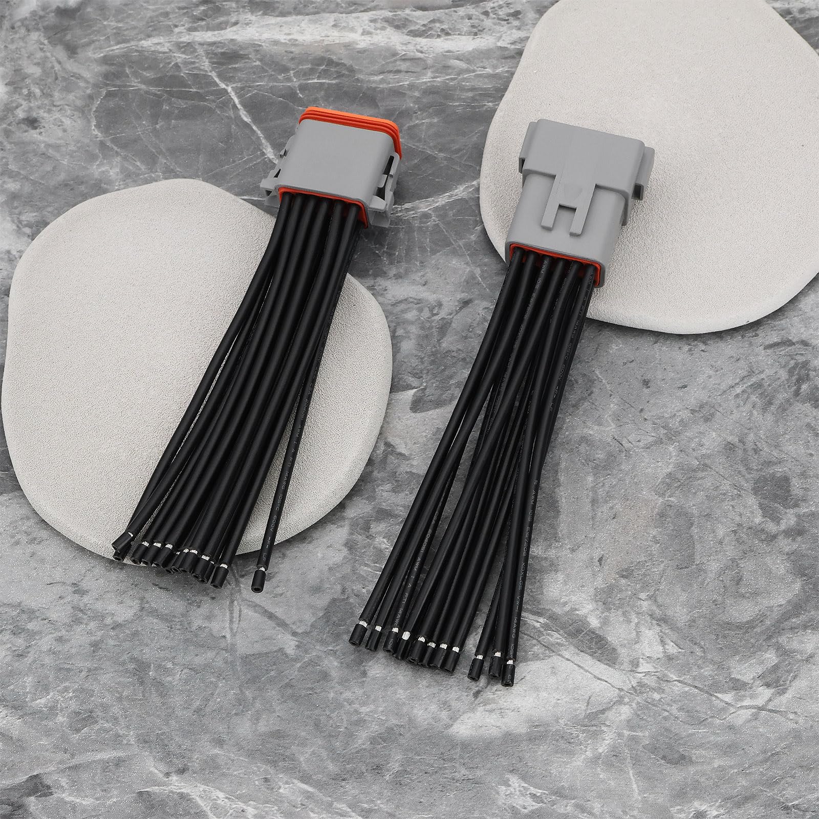 2 Pezzi Spina Elettrica Sigillata Per Autoveicoli A 12 Pin DT04-12P DT06-12S Per Applicazioni Automobilistiche E Industriali 15 Cm 14 AWG