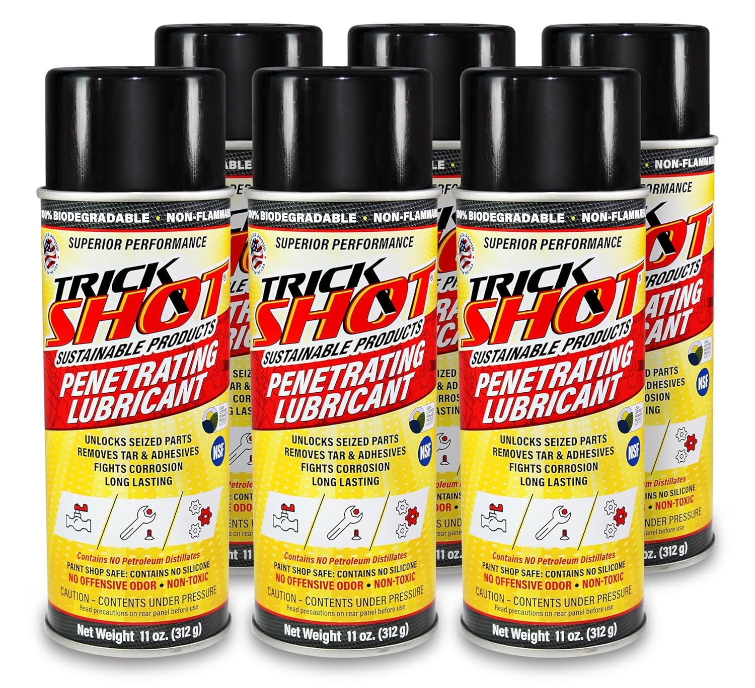 Penetrating Oil, Degreaser & Lubricant (6x11 oz) TrickShot