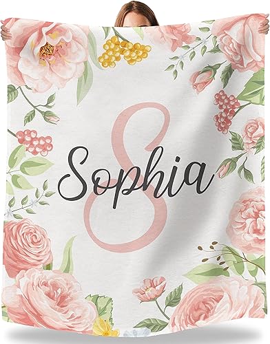Artsadd Manta de bebé personalizada para niñas y niños, mantas de bebé personalizadas con nombre, manta personalizada para niños, recién nacidos,