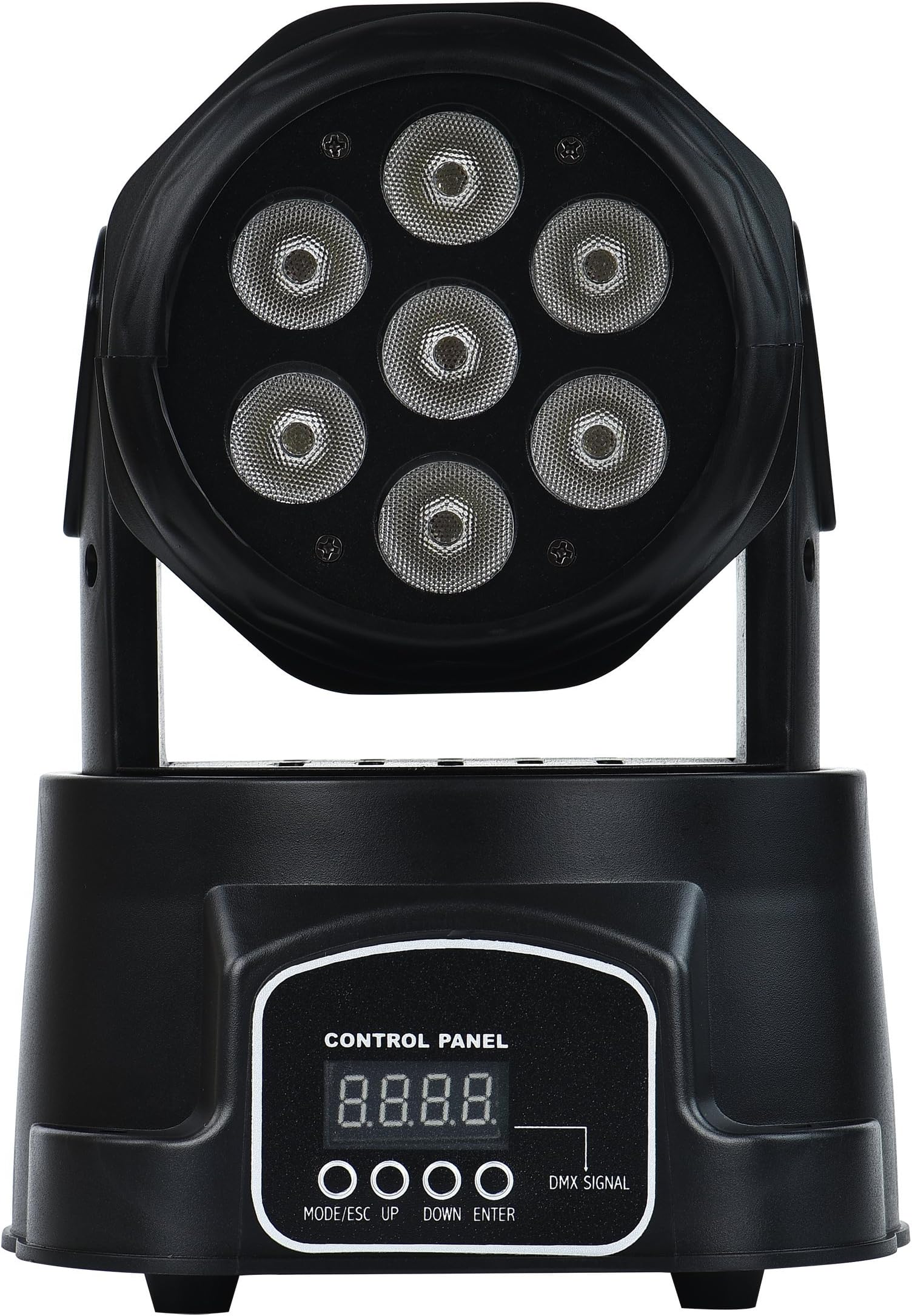 Stage Lighting 4-in-1 7x10W RGBW Moving Head Light by DMX512 LED with 4 Control Mode for DJ KTV Disco Party Ballroom
