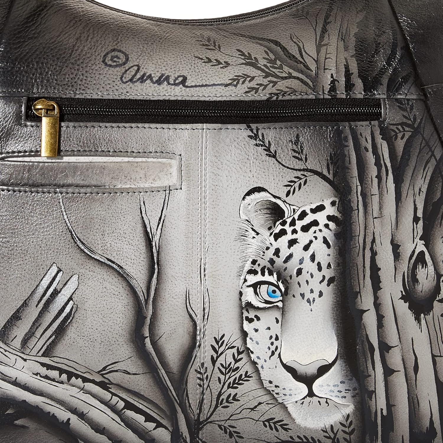 Anna By Anuschka Handpainted Large Multi Pocket Hobo - Image 4