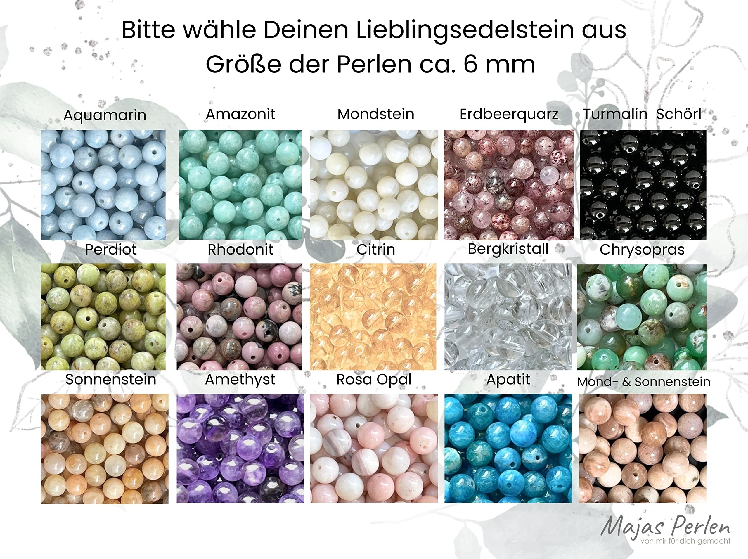 Armband Mix Amethyst Aquamarin Rosenquarz Edelstahlperlen - Perlenarmband Damen Kinder - echte Edelsteine - Handmade Personalisierbar
