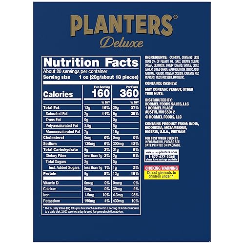 Miniatura 6 de PLANTERS Anacardos cajún picantes, bolsas de 2.25 onzas (paquete de 10)