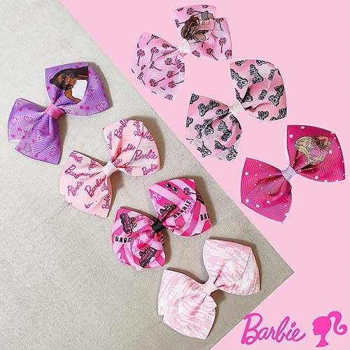 Miniatura 5 de Luv Her Barbie Lazos para Niños - Set de Accesorios para el Pelo - Lazos de Princesa - Paquete de 7 Piezas de 10 cm - Lazos para Niñas - Pinza de