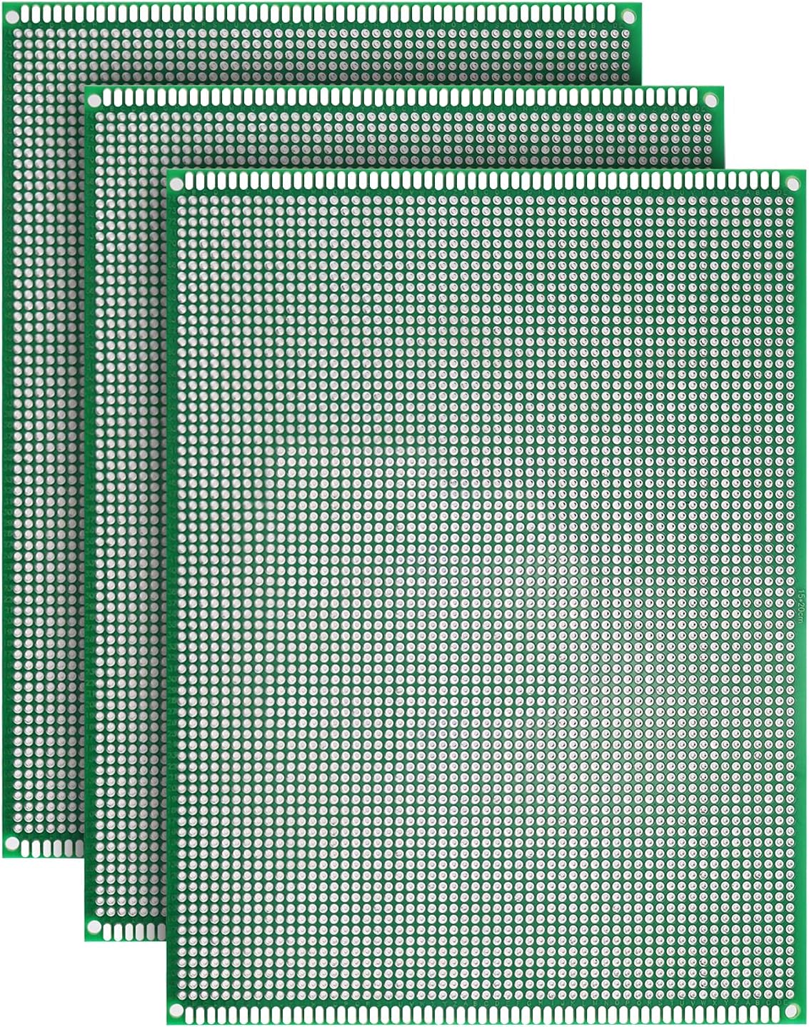 Double Sided PCB Board,D DZRCOXI Large PCB Circuit Board Protoboard 3Pcs 15X20CM for DIY Soldering Electronic Projects Compatible with Arduino Kits (15X20CM-3Pcs)