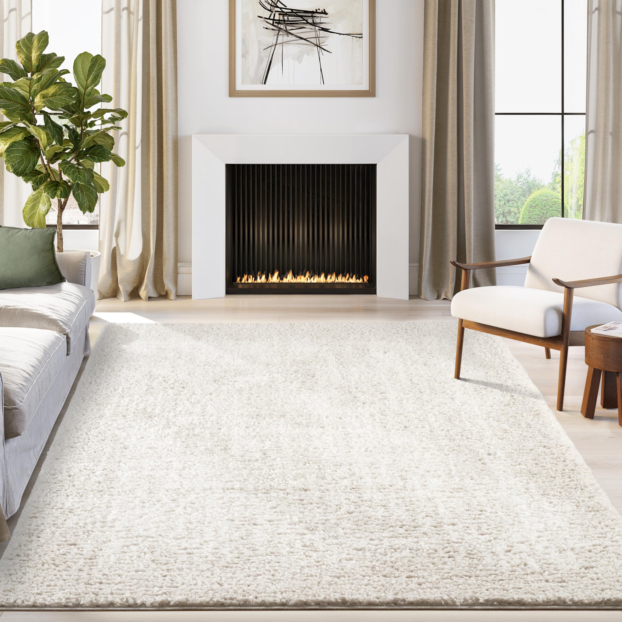 Lisbon Collection Beige Area Rug by Abani – 6' x 9' (Rectangular), Polypropylene, Beige, Model LIS110A-6