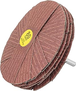 4" Abrasive Sanding Mop Flap Sander for Drill or Drill Press, 1/4" Shank Flap Wheel Sander for Woodworking, Finishing and Contours, 80 Grit