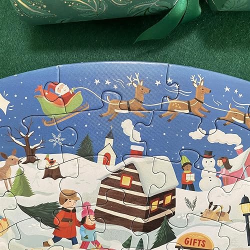 Miniatura 4 de boppi - Rompecabezas de Navidad para niños - 150 piezas para niños - Rompecabezas redondo de Navidad para más de 5 años - Tarjeta 100% reciclada