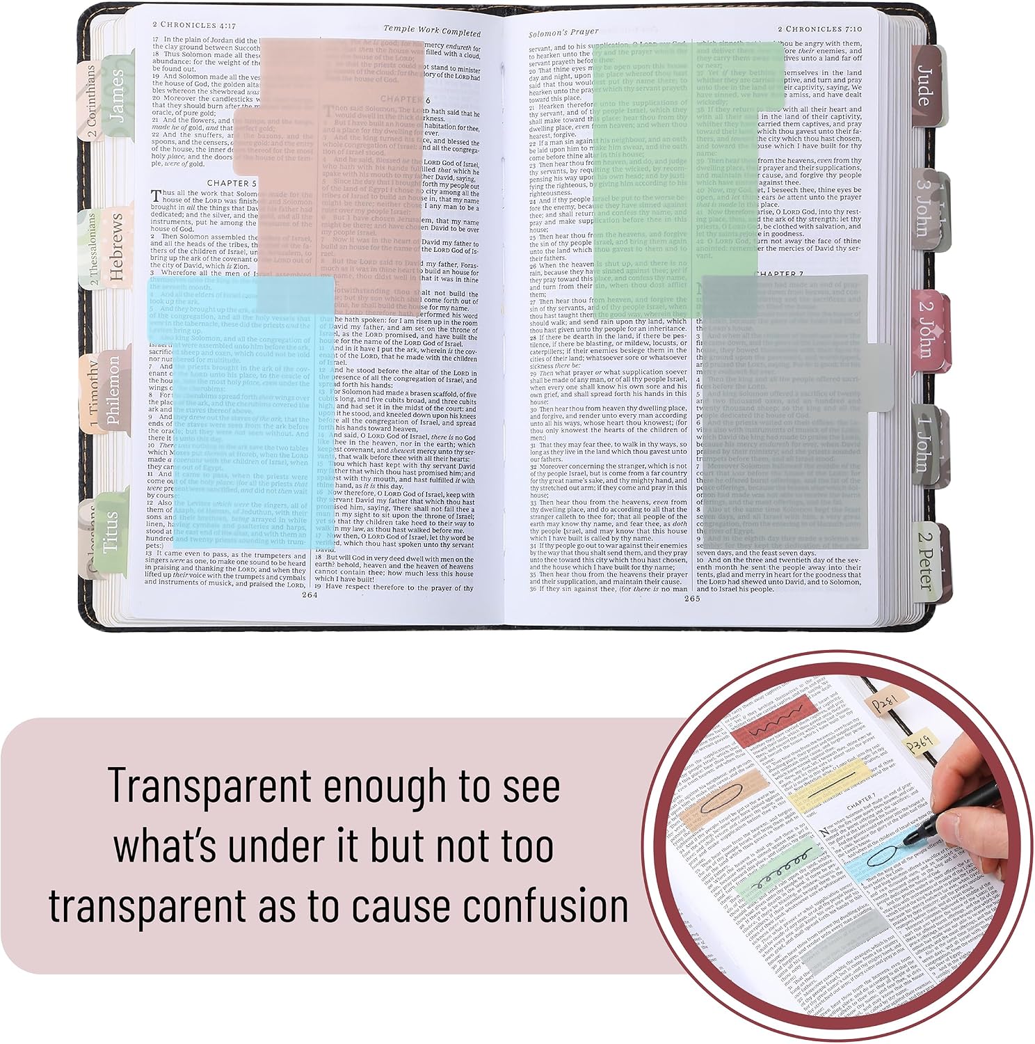 Mr. Pen- Transparent Sticky Notes Set, 410 Pack image 4