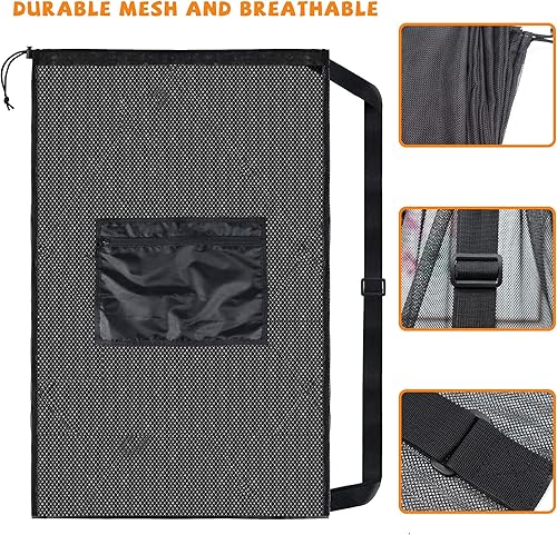 Miniatura 9 de Labreccos Bolsa de malla resistente, organizador de almacenamiento de equipo deportivo para fútbol, baloncesto, voleibol, fútbol, béisbol y natación