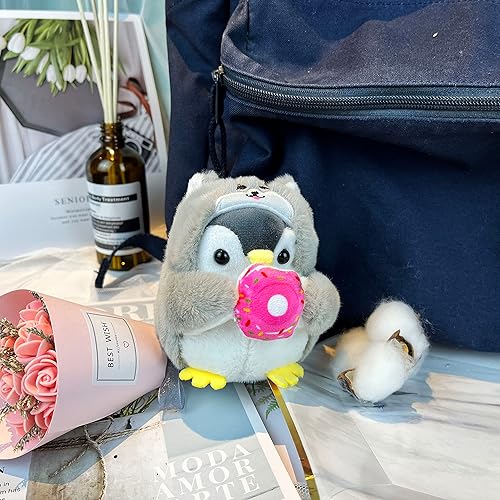 Miniatura 8 de Vitaniya Llaveros de peluche panda kawaii llavero pequeños animales de peluche pingüino panda bonitos llaveros para mochilas animales kawaii G