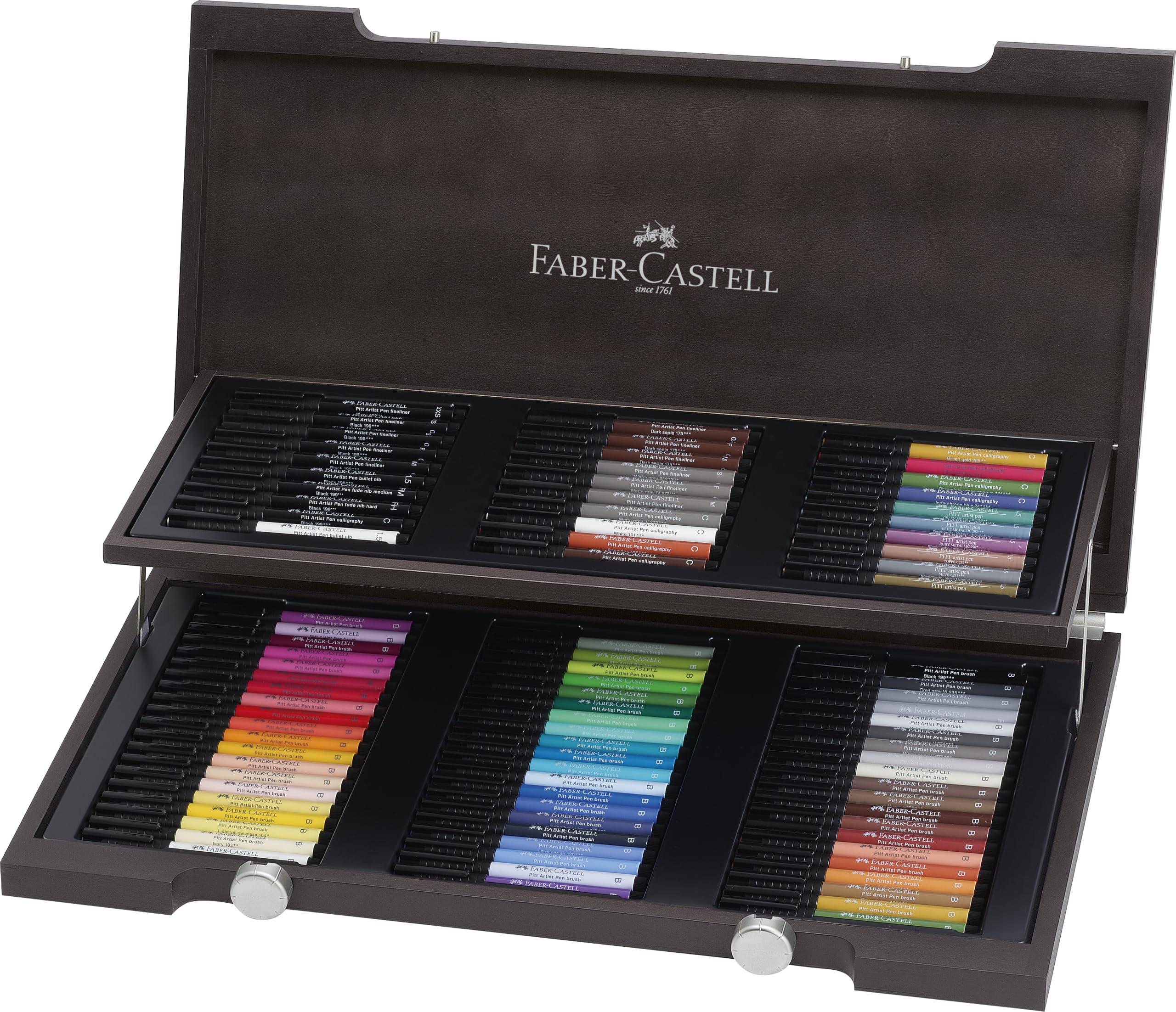 Amazon.com : Faber-Castell Pitt Artist Pens Wood Case Gift Set