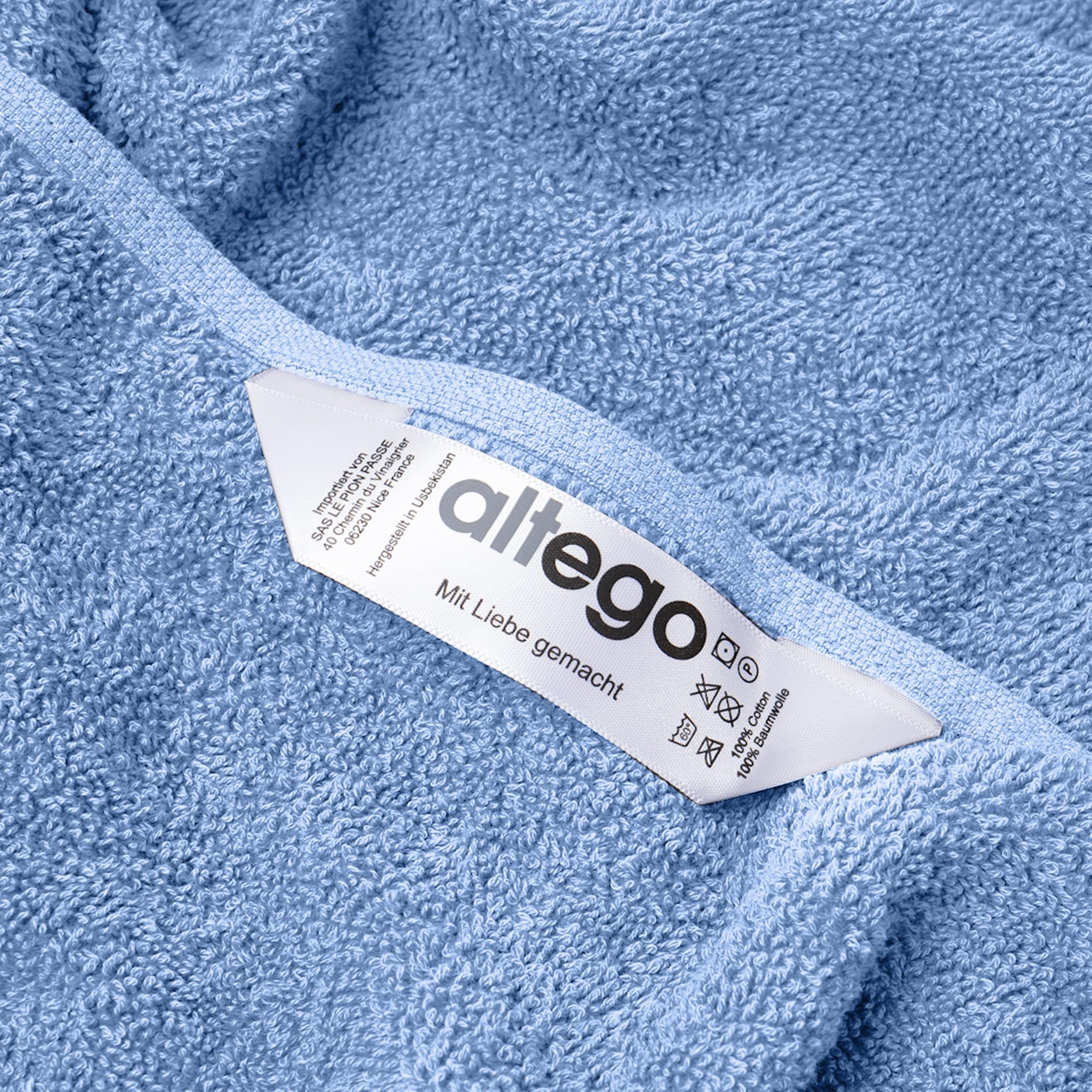 altego Asciugamano da bagno Grande 100x200 cm - Telo doccia in 100% cotone premium - Asciugamano Grande doccia 100x200 - Telo spugna morbido assorbente - Telo sauna spa mare (Blu)