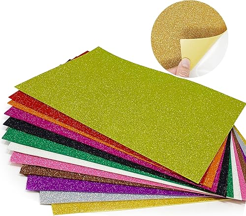 Miniatura 21 de Allgala - Paquete de 12 hojas de espuma EVA con brillantina de 8 x 12 pulgadas, colores surtidos, perfecto para proyectos de arte de niños, aulas