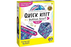 Quick Knit Button Scarf for Kids: The Perfect Beginner's Knitting Kit
