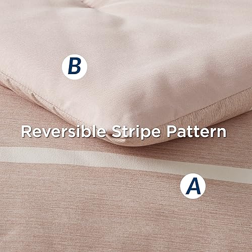 Miniatura 5 de Bedsure Bed in a Bag - Juego de edredón de 7 piezas, todas las estaciones, sábana encimera, sábana bajera, 2 fundas de almohada y 2 fundas de cojín,