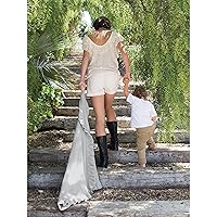 Vista 3 de Little Giraffe Dolce - Manta de bebé con volantes, 29 x 35 pulgadas, color plateado