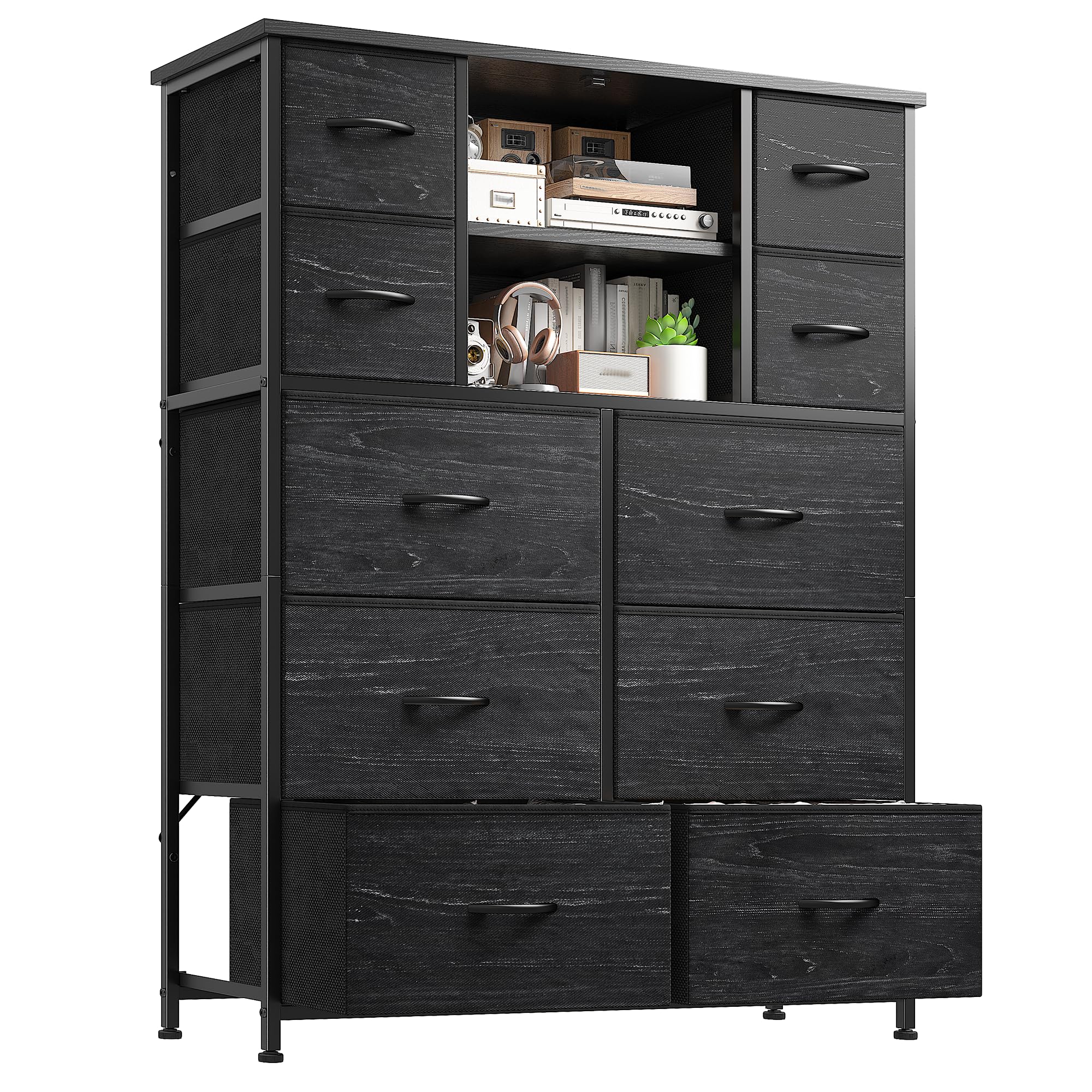 Dresser for Bedroom with Fabric Drawers 48 2 H Bedroom Dresser for Entryway Hallway Dressing Room Clothes Storage