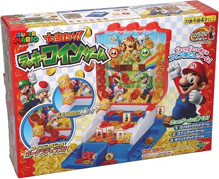 Epoch Epoch Super Mario Jackpot! Lucky Coin Game, ST Mark Certified, Toy Game for Ages 4 and Up, 1–2 Players