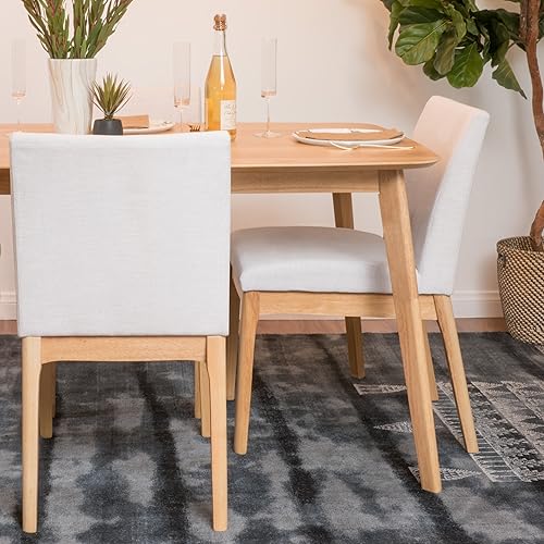 Miniatura 1 de Silla de comedor moderna, Katherine Mid Century (juego de 2), Tela