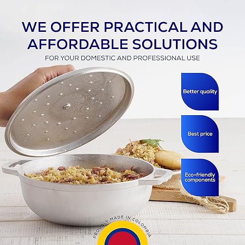 Miniatura 7 de Universal Pequeña olla de arroz Caldero de aluminio fundido 6 tazas  13 cuartos de galón  12 L freidora profunda de distribución uniforme del calor