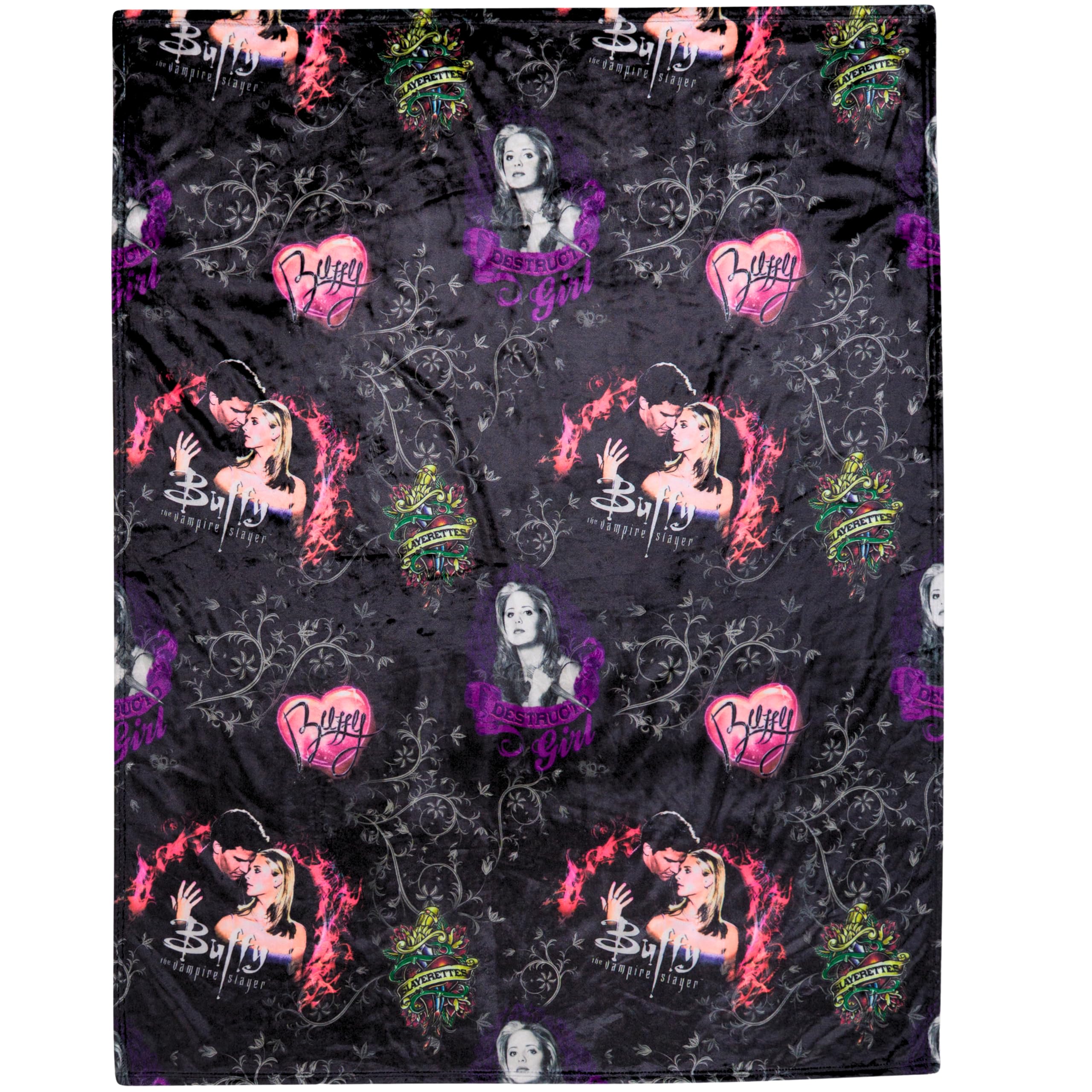 Couverture en peluche douce Franco motif Buffy tissu premium 116 x 152 cm