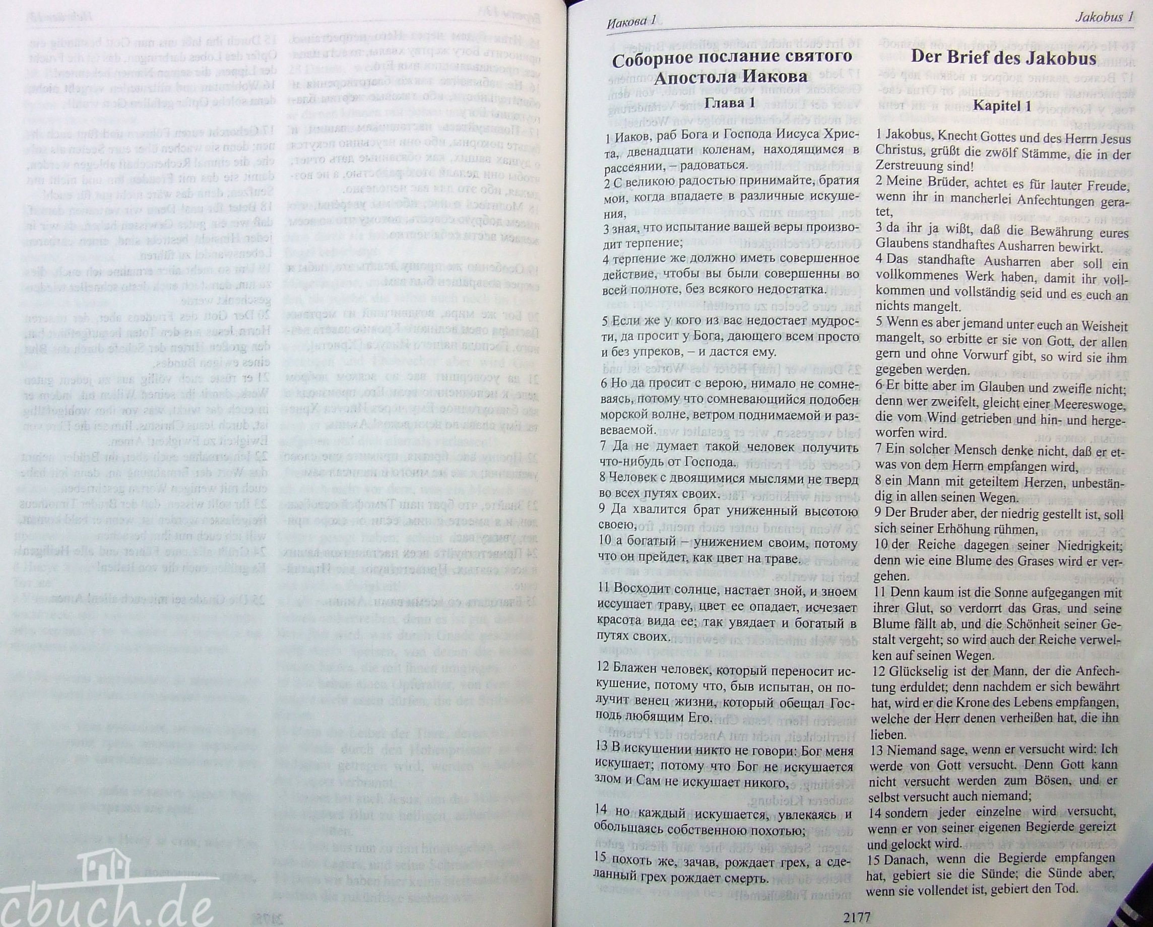 Die Bibel: Russisch-Deutsch mit Leder und Goldschnitt