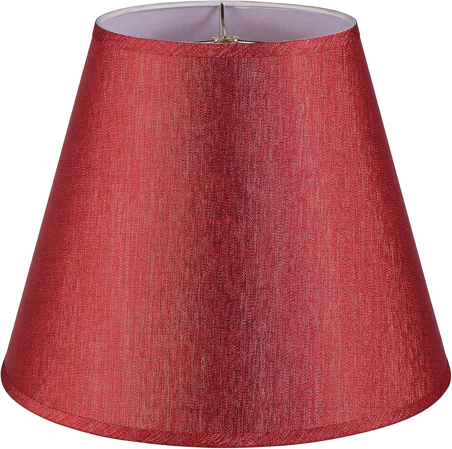 Aspen Creative 32096, Hardback Empire Transitional Spider Shade in Gold Brown with Burlap Textured Fabric, 9" Top x 16" Bottom x 13" Slant Height