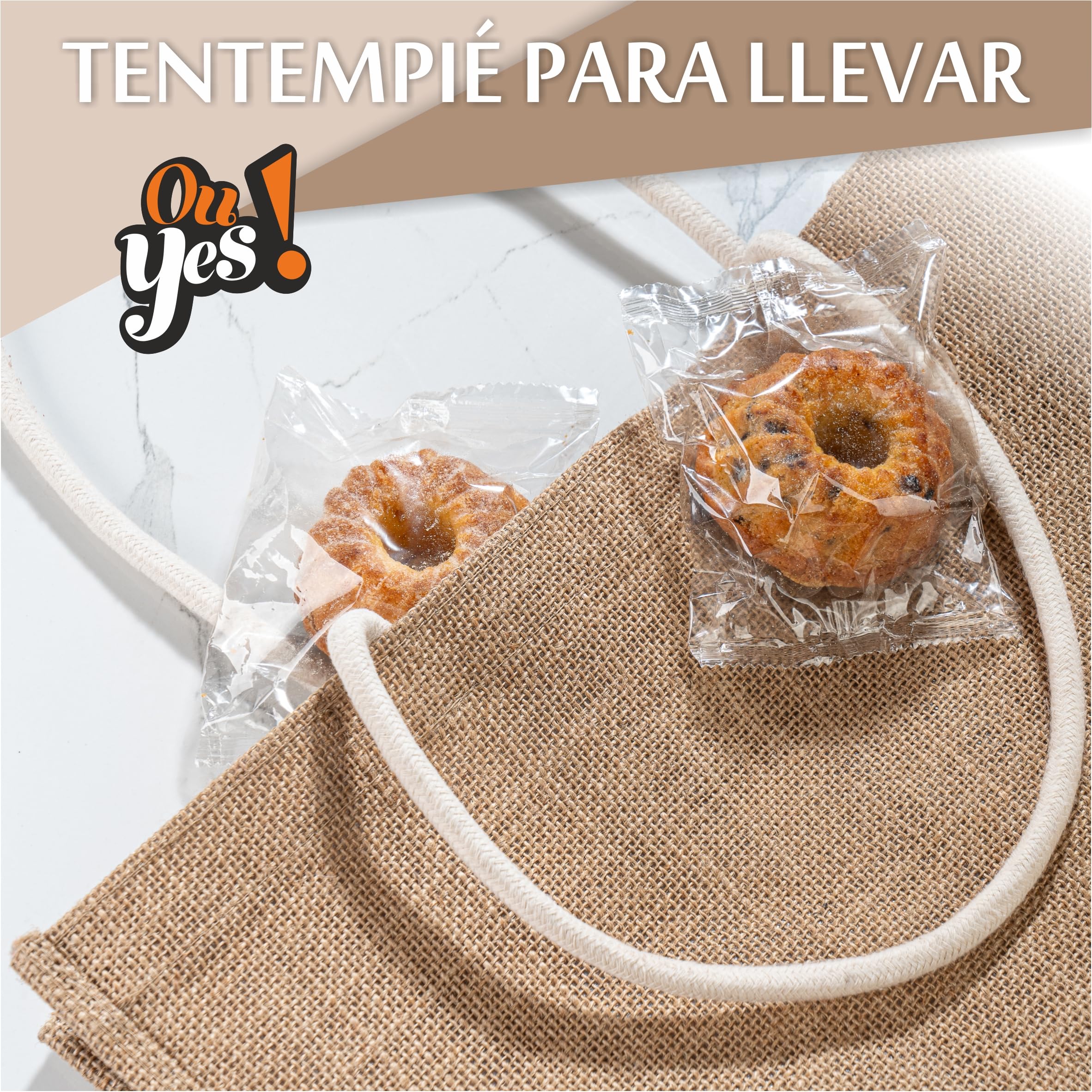 Ou Yes! 12 uds. x 51 g - magdalenas mixtas de 2 variedades - vainilla y cacao - envueltas en envoltorio individual y en paquetes listos para llevar (peso neto 612 g)